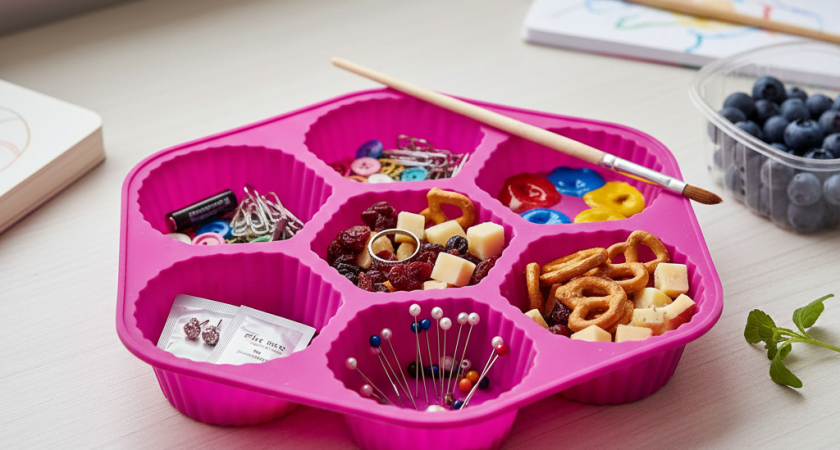 Купила в "Фикс Прайсе" дешевую силиконовую форму для кексов. Но использовала не по назначению: вот для чего она мне дома