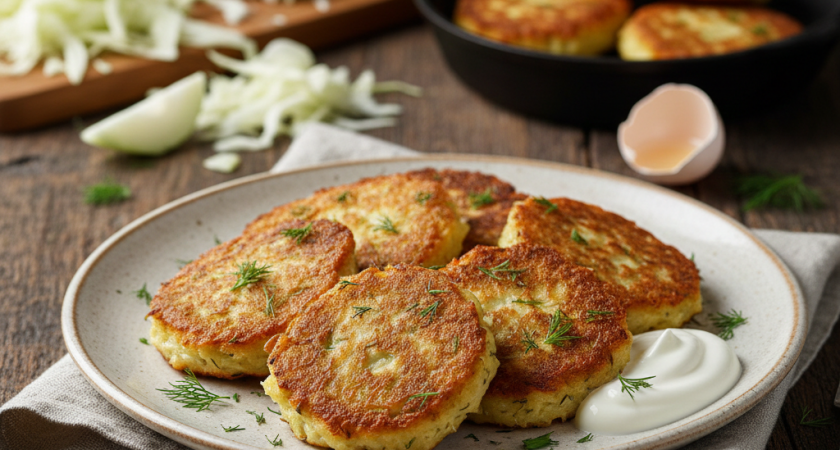 Взбиваем капусту с луком и яйцом - и через 20 минут сочные постные котлеты готовы: получаются вкуснее мяса