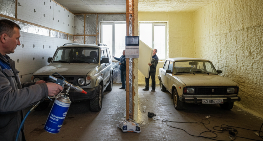 Как утеплить гараж дешево и эффективно, протестировали 2 способа - наши выводы