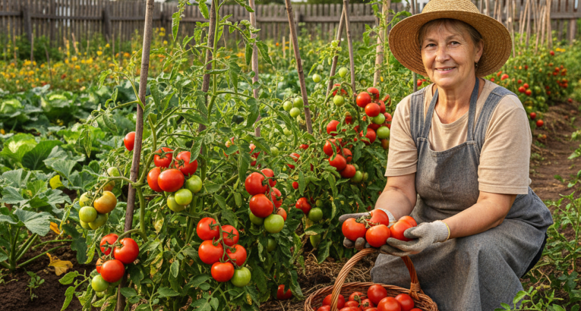 Нашла сорт томата для открытого грунта: даже ухаживать не надо - урожай дает в любое лето