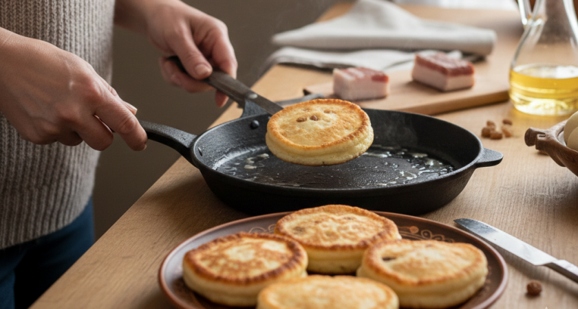 Оладьи и блины на подсолнечном масле не жарю: один трюк - и они гладкие, румяные и почти диетические. Масло не жрут