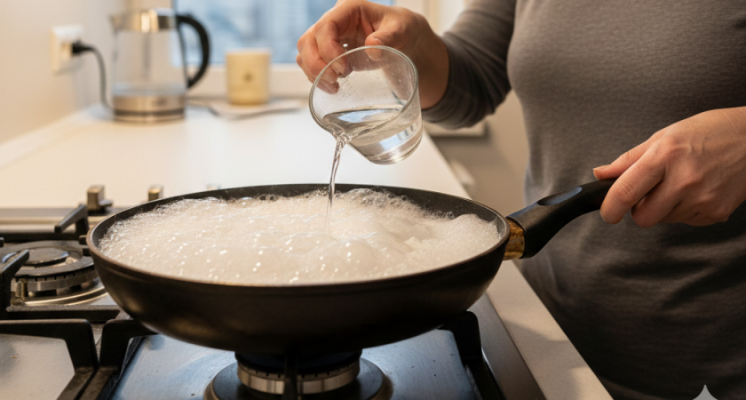 1 стакан на 10-летнюю сковороду - она снова как новая: прощаемся с маслом при жарке