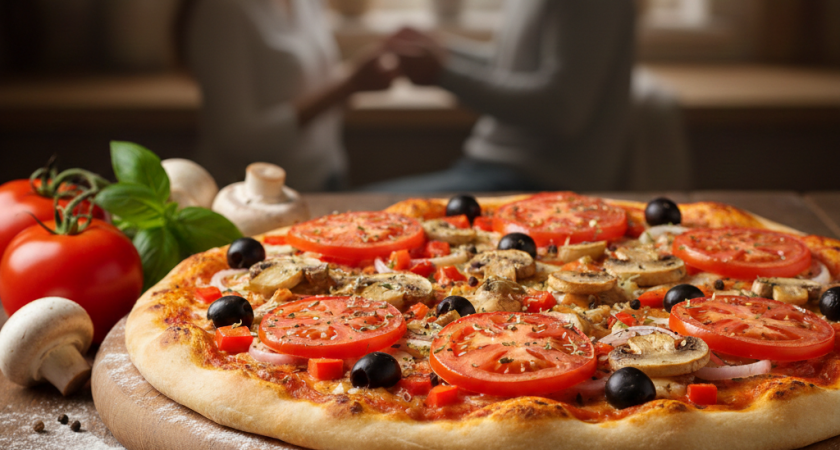 Беру 2 помидора, грибы и маслины - и полезная пицца готова: идеальная выпечка в пост