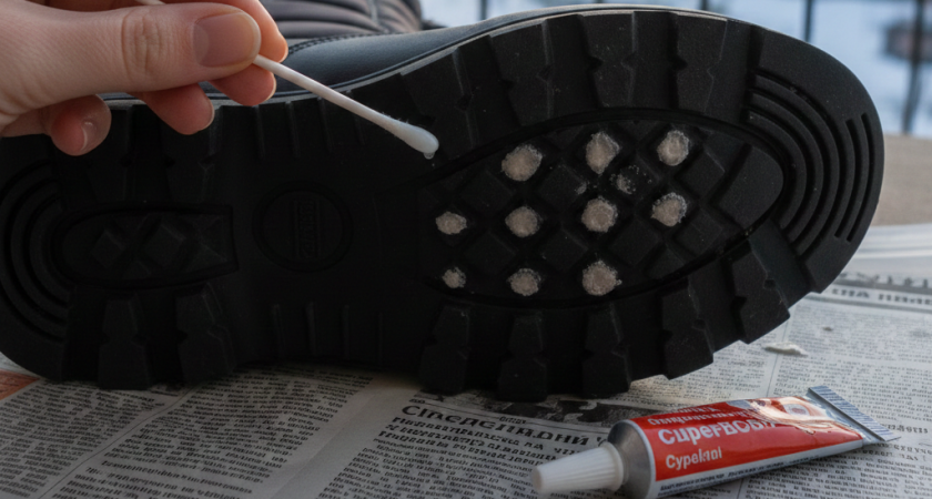 Размазываю ваткой по подошве - и перестаю скользить даже на ледяной лестнице: одного раза достаточно на всю зиму