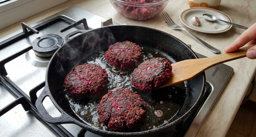 Постные свекольные котлеты на скорую руку - после него на мясные не взглянете