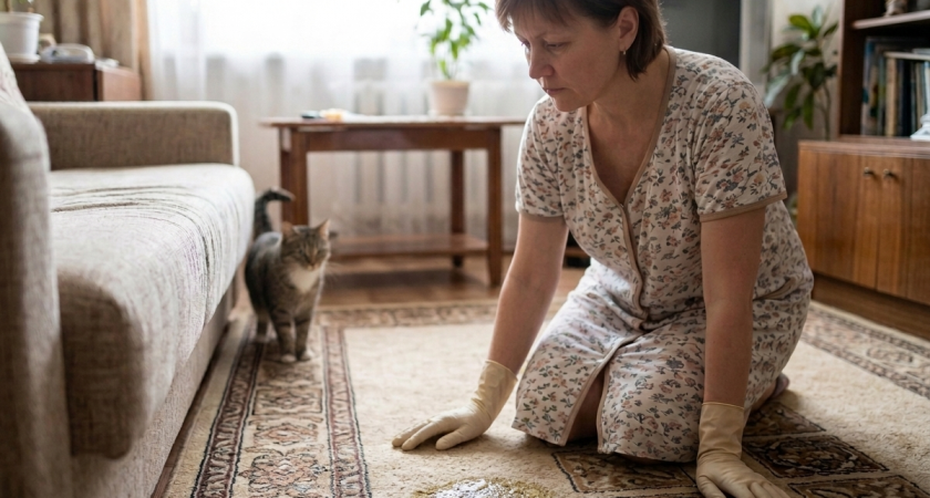 Больше не мучаюсь из-за едкого запаха кошачьей мочи дома: горничная научила избавляться от него за 7 минут