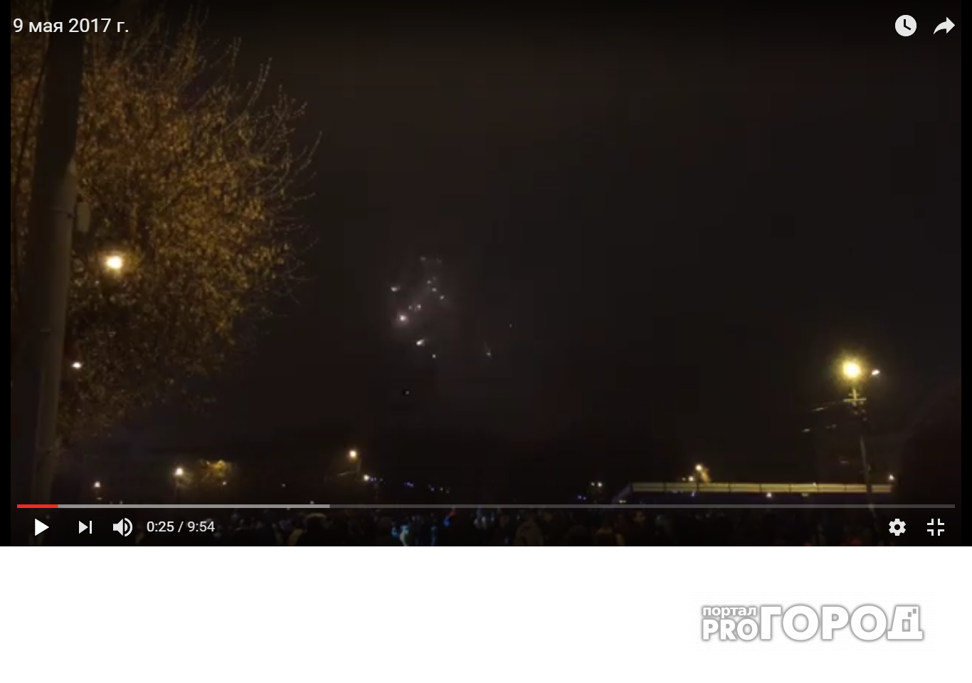 Видео: не все кировчане смогли досмотреть до конца праздничный фейерверк