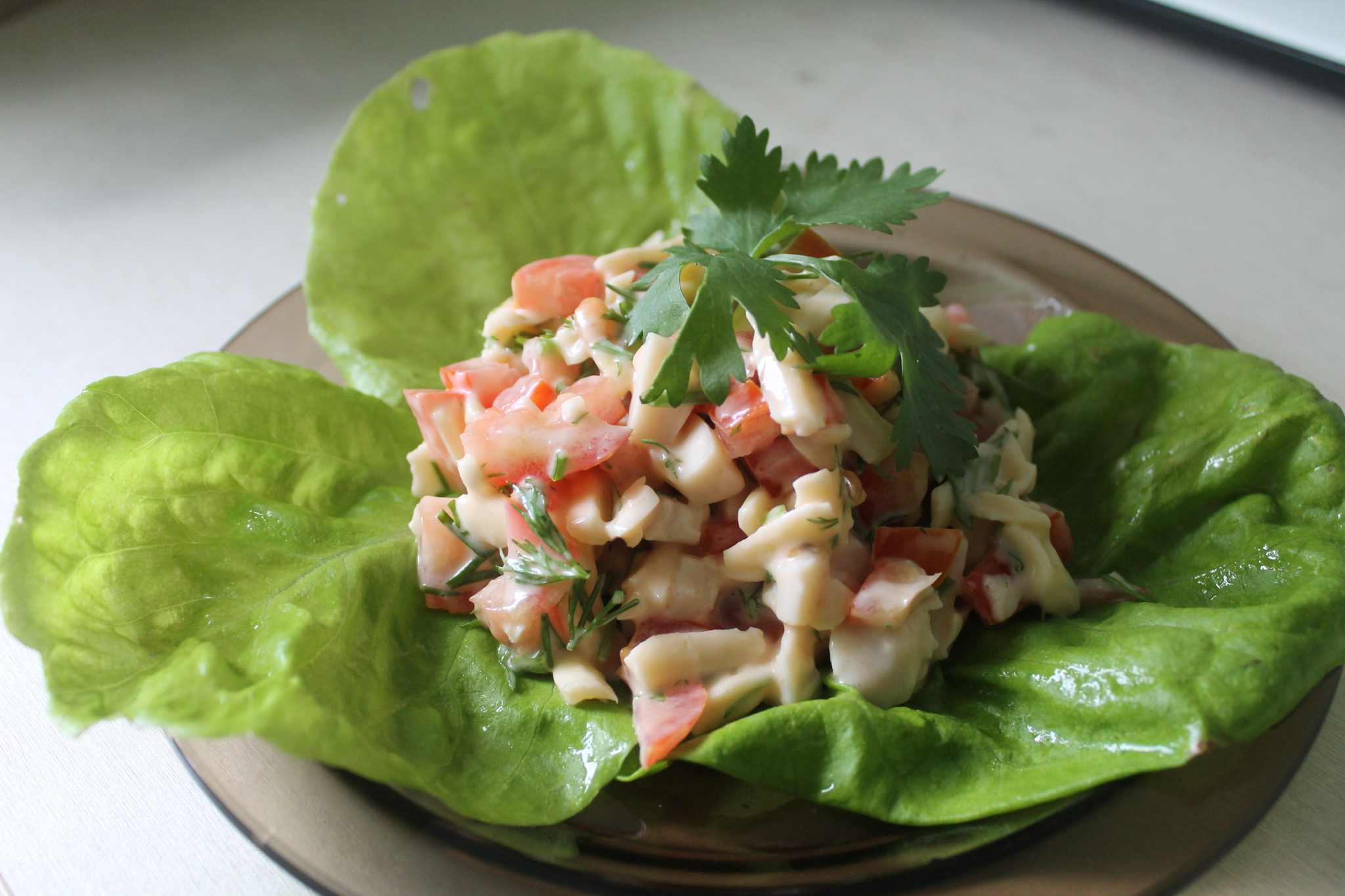 Новое блюдо на вашем столе: салат с кальмарами