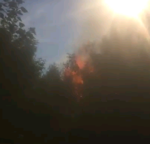 Видео: в Кирове произошел пожар у воинской части