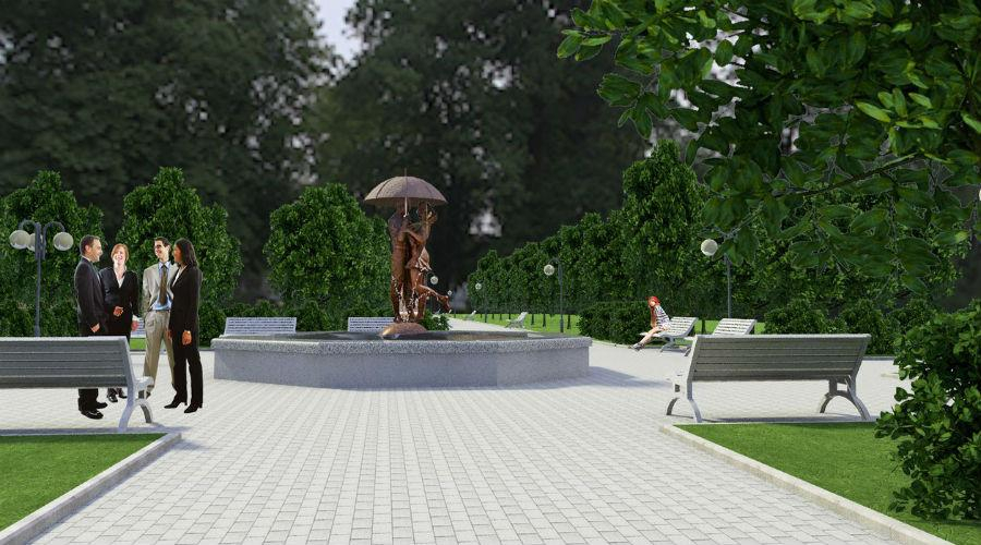 В Кирове установят фонтан «Влюбленные под зонтом»