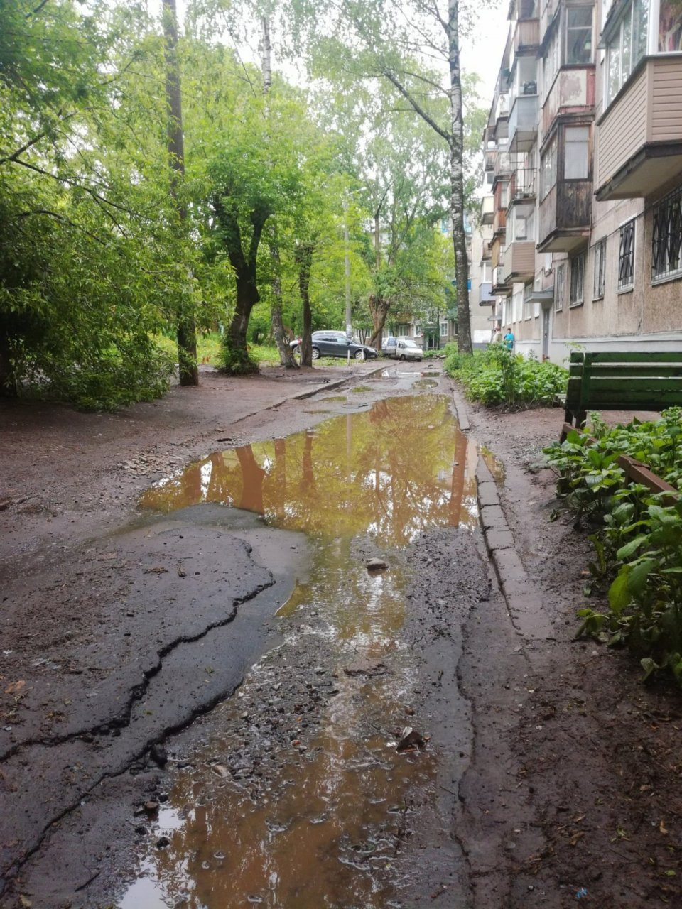 Народный фоторепортаж: после ливня в Кирове затопило дворы