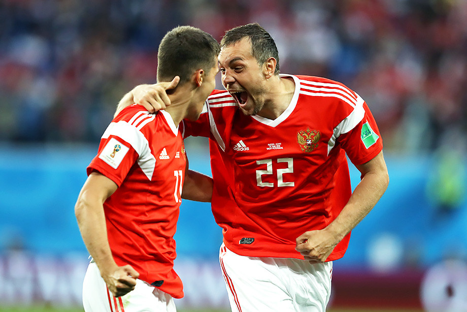 Сборная России во втором туре победила Египет со счетом  3-1