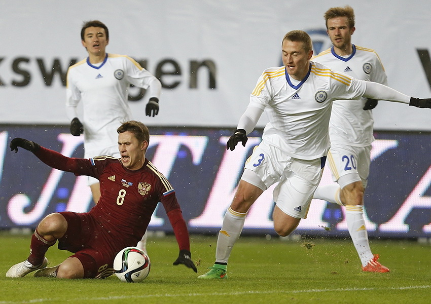 Сборная России одержала победу над Казахстаном в гостях
