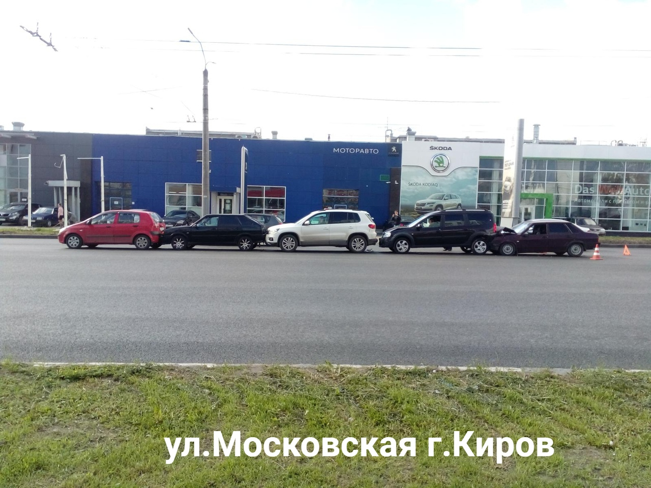 Водитель, устроивший массовое ДТП на улице Московской, был пьяным