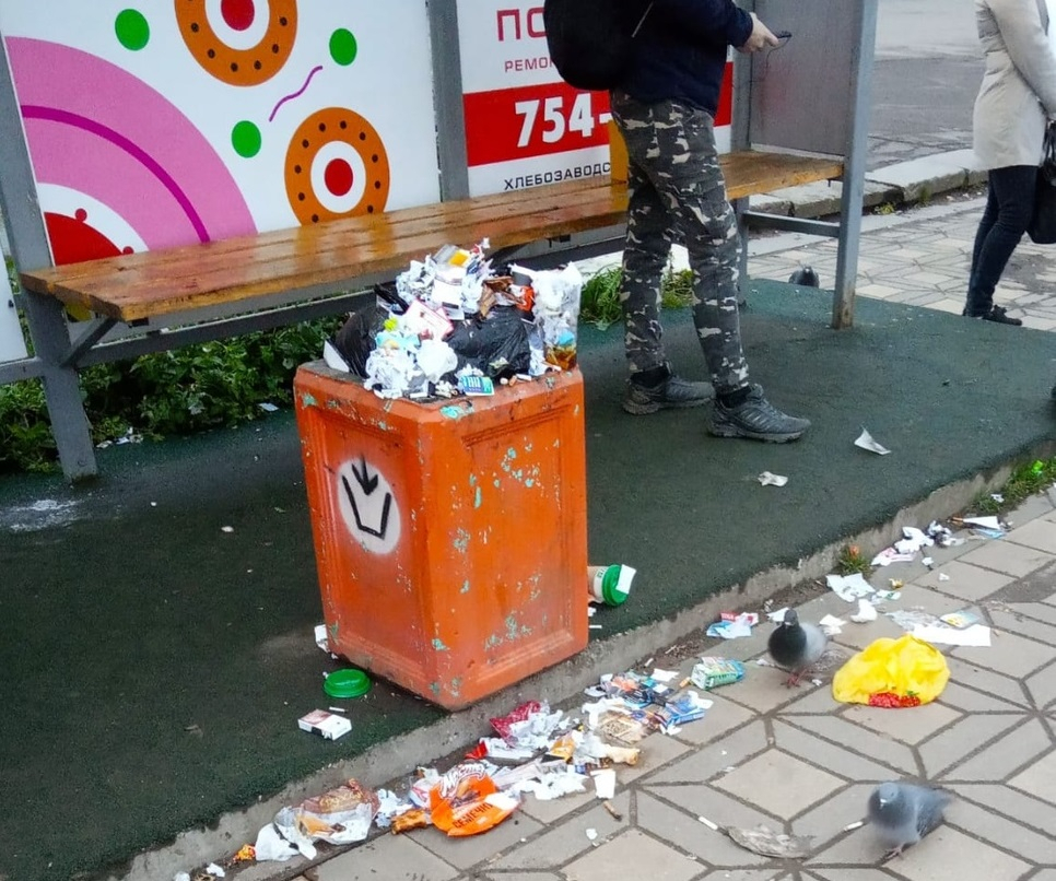«Как не стыдно администрации?»: кировчане жалуются на переполненные урны на улицах города