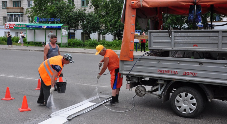 Известно, когда на улицах Кирова появится новая дорожная разметка