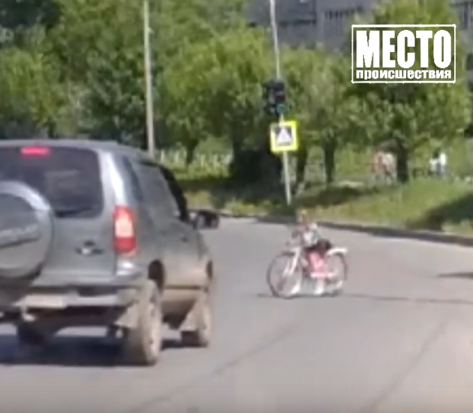 В Кирове девочка на велосипеде выехала на дорогу под колеса машины