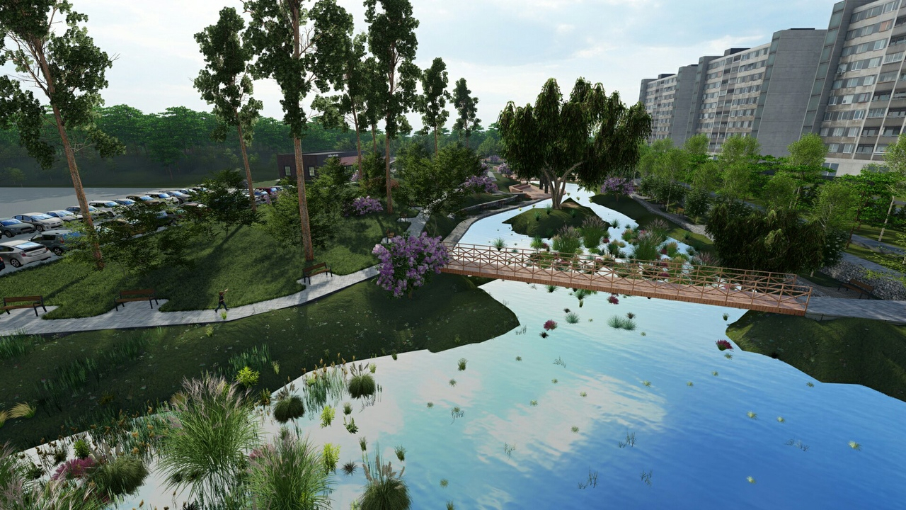 «Уткин Парк» на берегу Люльченки на улице Романа Ердякова откроется в июне