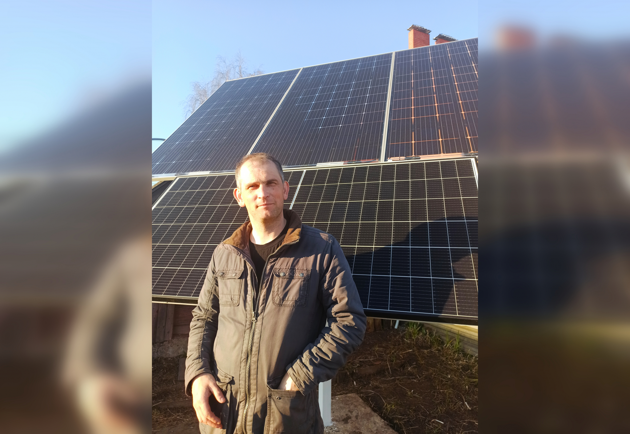 Олег Евсеев построил у своего дома на Филейке солнечную станцию: энергии хватает на семью