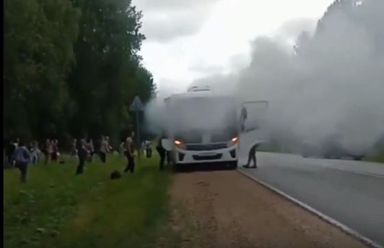 В Кировской области задымился рейсовый автобус с пассажирами