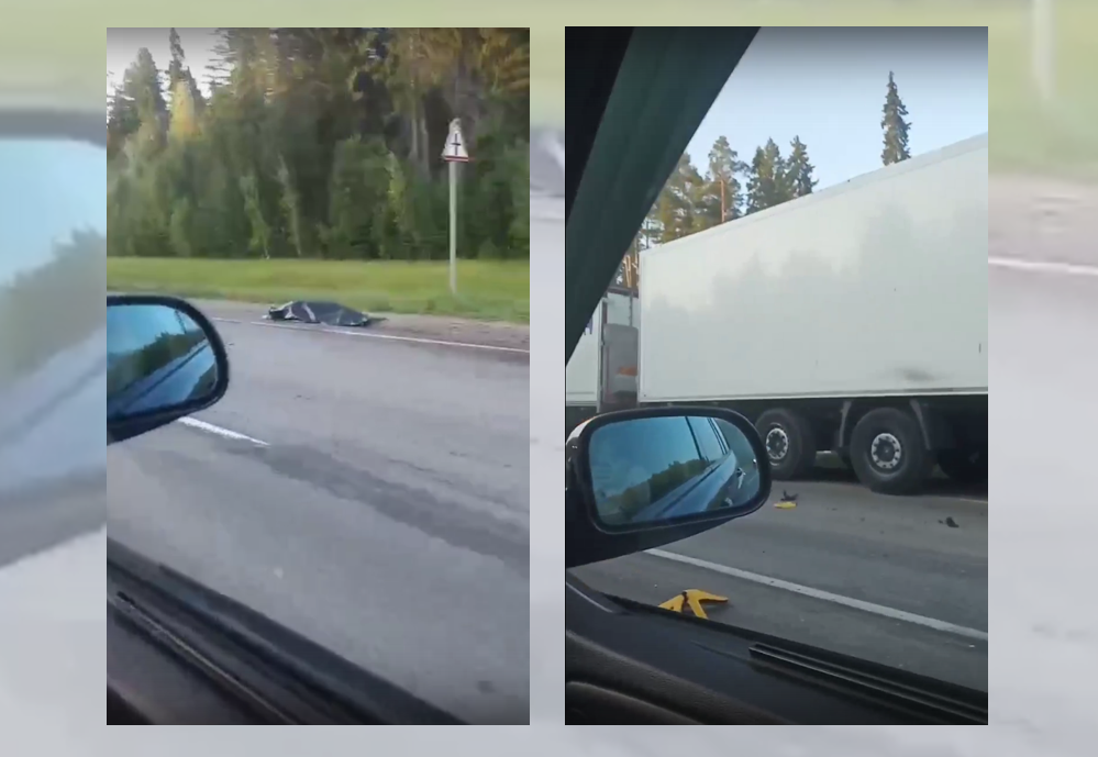 На трассе возле Кирова насмерть разбился мотоциклист: видео