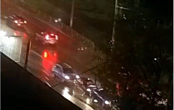 Появилось видео момента массового ДТП на улице Московской