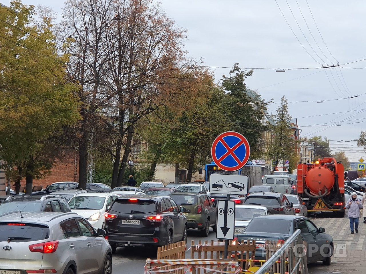 В центре Кирова из-за ДТП образовалась километровая пробка