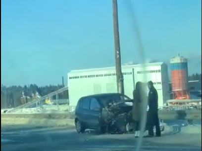 Лобовое ДТП на объездной: в Кирове столкнулись Hyundai Getz и грузовик
