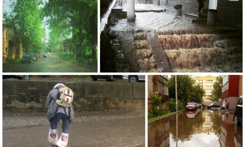 Пакеты вместо ботинок и водопады с лестниц: самые масштабные дожди и потопы за лето
