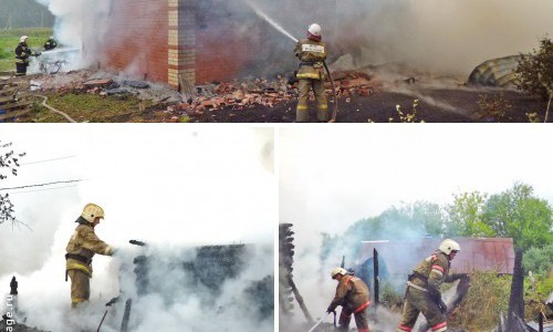 В Слободском районе сгорел дом с баней и гараж с машиной