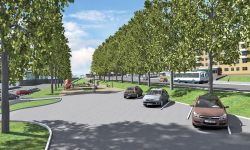 Кировская администрация представила проект парковки на Комсомольской