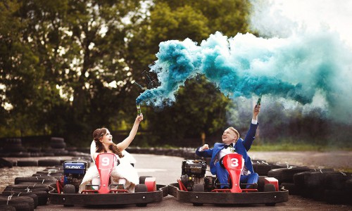 Катание на картах или на воздушном шаре: идеи свадебных фото от кировчан