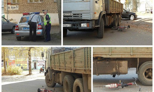 В Кировской области "КамАЗ" сбил пьяного велосипедиста