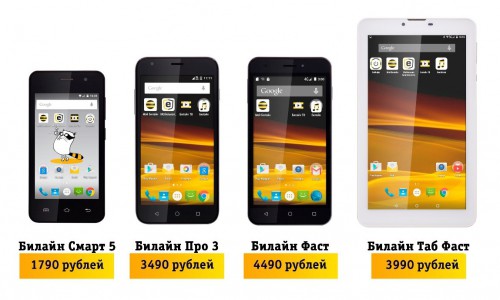 «Билайн» представляет новую линейку  брендированных устройств с поддержкой 3G и LTE