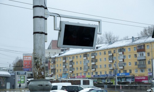 В Кирове у вокзала сломалось электронное табло с расписанием транспорта