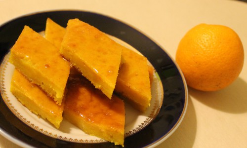 Ромбики из тыквы с апельсиновым сиропом
