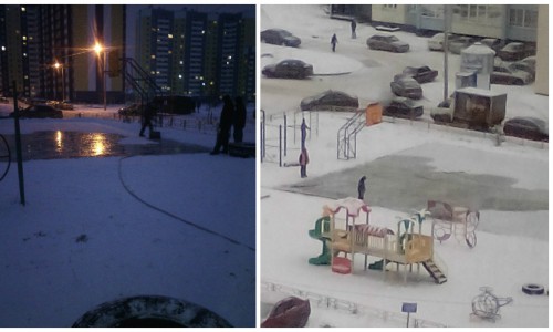 В Чистых Прудах появился бесплатный каток