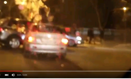 Видео: у Центрального рынка Volkswagen не пропустил Mitsubishi