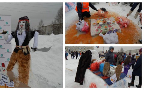 Джек Воробей, Емеля и смешарики: в Кировской области прошел фестиваль снеговиков