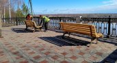 На набережной Грина в Кирове установят 20 скамеек к первому мая