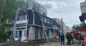 В Кирове на Щорса загорелось здание кафе 
