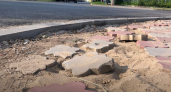 В Кирове из-за замены бордюров разрушаются новые тротуары