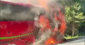 В Кировской области загорелся рейсовый автобус