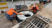 На улице Карла Маркса ремонтируют ливневую канализацию 