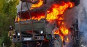 В Кировской области на ходу вспыхнул КамАЗ