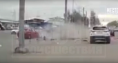 Появилось видео момента смертельного столкновения в Кирове на улице Комсомольской