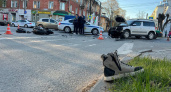 Мотоциклист пострадал в аварии на перекрестке Щорса и Пугачева в Кирове