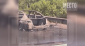 На трассе в Кировской области сгорела иномарка