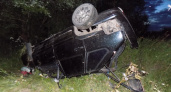 В Орловском районе молодой водитель превратил свою машину в груду металлолома