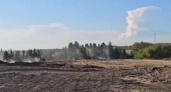 Возгорание на полигоне в Суне почти ликвидировано